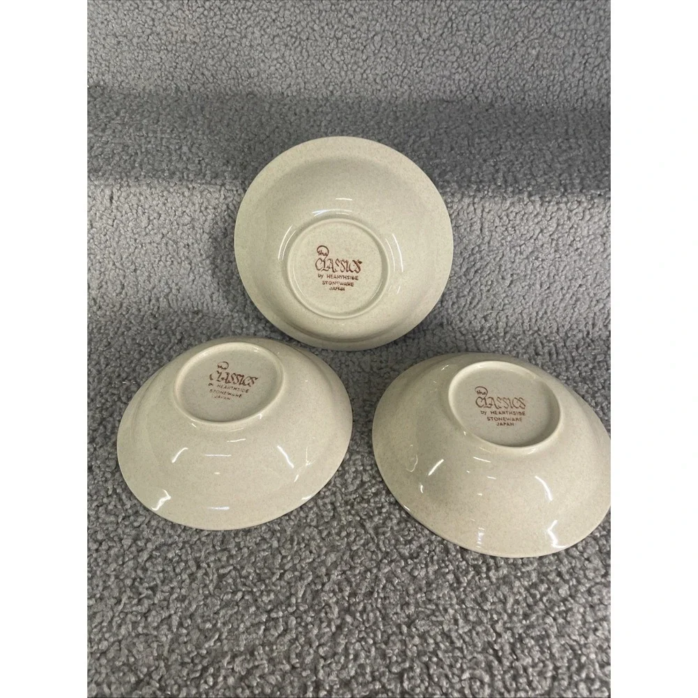 The Classics by Hearthside Stoneware Cereal Bowl Japan Set (3) 6 5/8
